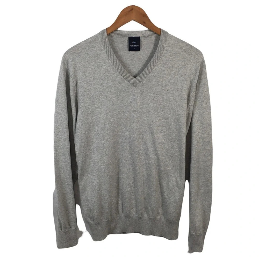 B6 Mens TAILORBYRD Collection Preppy V Neck Pullover Sweater M